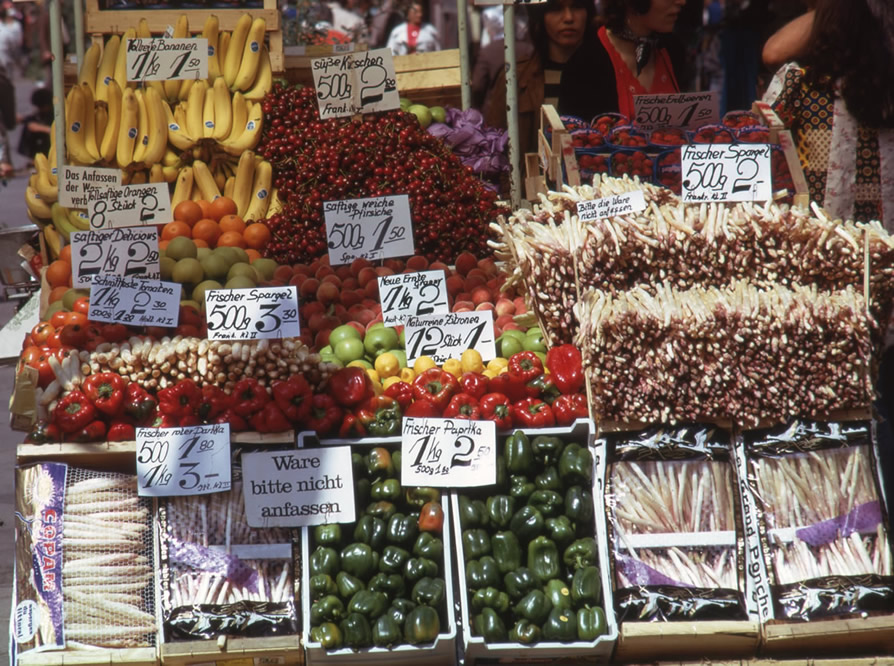 Cologne Germany - Market stall - 1974
