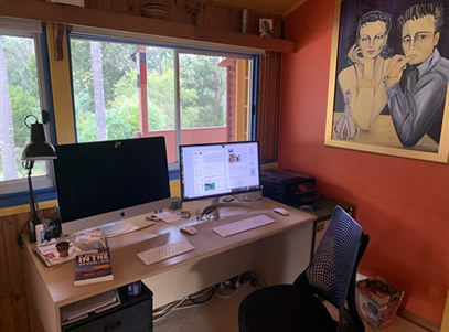 Dieter Luske's writing space.